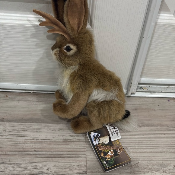 Vintage 1999 Hansa Realistic Jack Rabbit Brown Hare Plush Soft Toy - Picture 2 of 8
